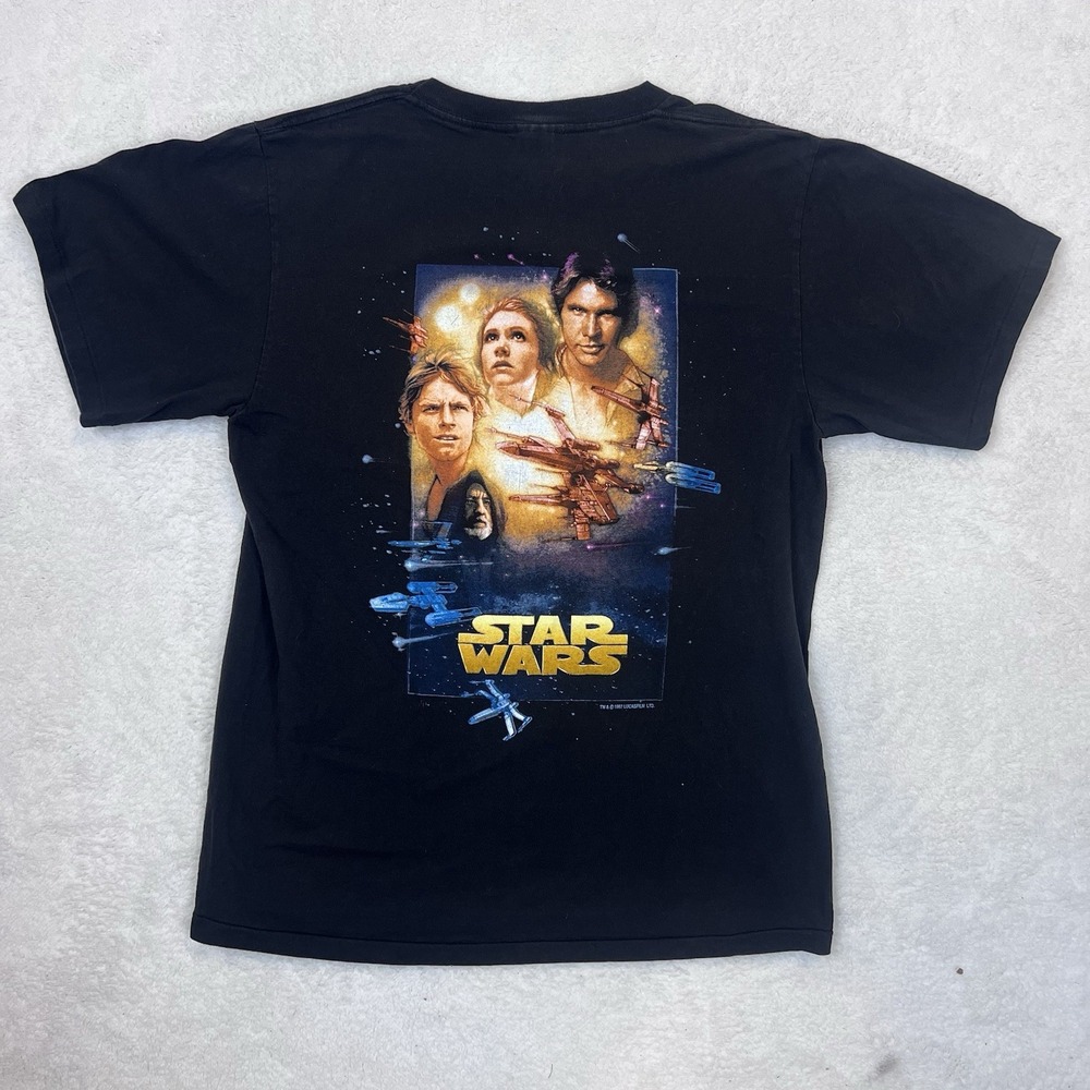 Vintage 1997 Star Wars A New Hope T-Shirt Single Stitch‎ Large - Changes Tag USA